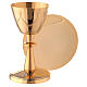 Small chalice with paten gold plated brass 13 cm s1