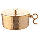Hammered gold plated brass stackable ciborium 5 in s1