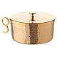 Hammered gold plated brass stackable ciborium 5 in s2