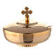 Golden brass pyx with lid 12 cm s1