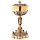 Ciborium in two-tone brass, 23 cm diameter decorated s1