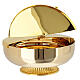 Ciborium with openable cover in gold plated brass diam. 14 cm s4