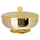 Ciborium in 24-karat gold plated brass with openable cover diam. 5 1/2 in s1