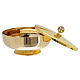 Ciborium in 24-karat gold plated brass with openable cover diam. 5 1/2 in s3