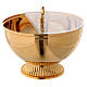 Ciborium with openable plexiglas cover in gold plated brass s2