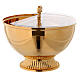 Ciborium with openable plexiglas cover in gold plated brass s4