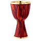 Genesis chalice red enamel and gold plated brass 18.5 cm s1