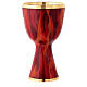 Genesis chalice red enamel and gold plated brass 18.5 cm s3