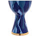 Chalice with 925 silver cup and blue enamelled flames s4