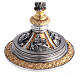Gold and silver-plated brass chalice Sacred Heart and Evangelists s7