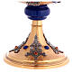 Bicolored chalice with blue node and stones gold plated brass s3