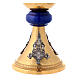 Satin chalice of gold plated brass with silver filigree s3