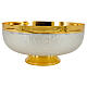 Chalice ciborium and paten bicolored hammered brass polished node s5