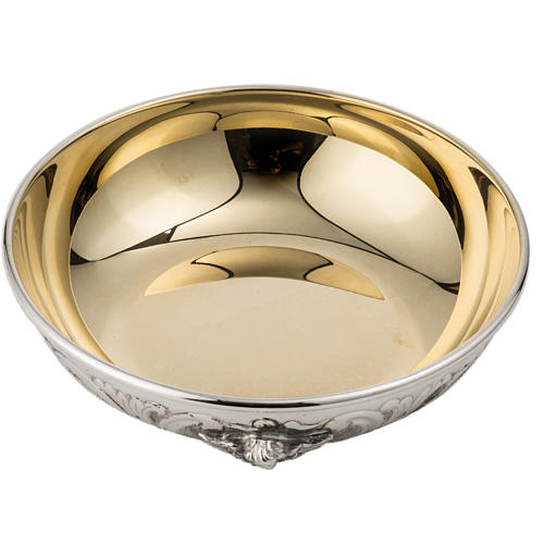 Bowl Paten in silver 800 with angel decoration 4