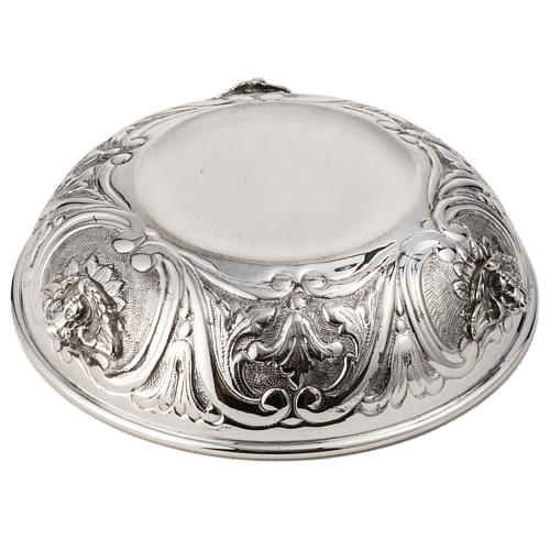 Bowl Paten in silver 800 with angel decoration 5