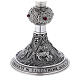 Calice ciboire patène Crucifixion Cène Évangélistes coupe argent laiton s11