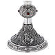 Calice ciboire patène Crucifixion Cène Évangélistes coupe argent laiton s12