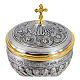 Brass chalice ciborium paten Crucifixion Last Supper Evangelists silver cup s4