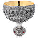 Brass chalice ciborium paten Crucifixion Last Supper Evangelists silver cup s8