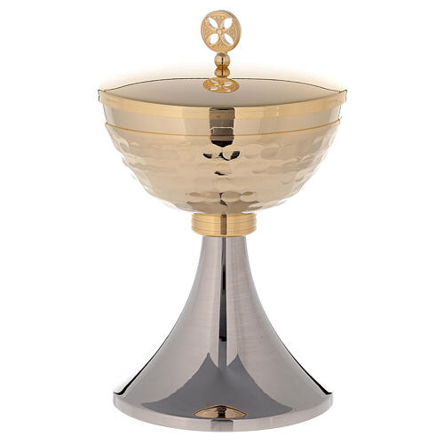 Bicoloured chalice and ciborium with 24K gold plated brass 4