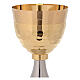 Bicoloured chalice and ciborium with 24K gold plated brass s3