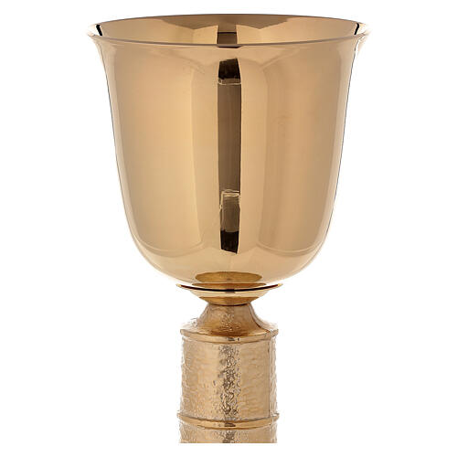 Chalice and ciborium of 24k gold plated brass with Medievalis style node 4