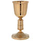 Chalice and ciborium of 24k gold plated brass with Medievalis style node s2