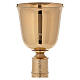 Chalice and ciborium of 24k gold plated brass with Medievalis style node s4