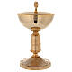 Chalice and ciborium of 24k gold plated brass with Medievalis style node s5