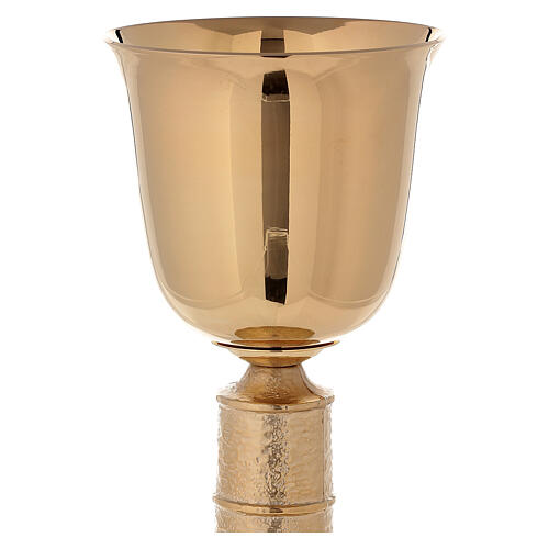 Calice e Pisside in ottone dorato 24K con nodo stile Medievalis 4