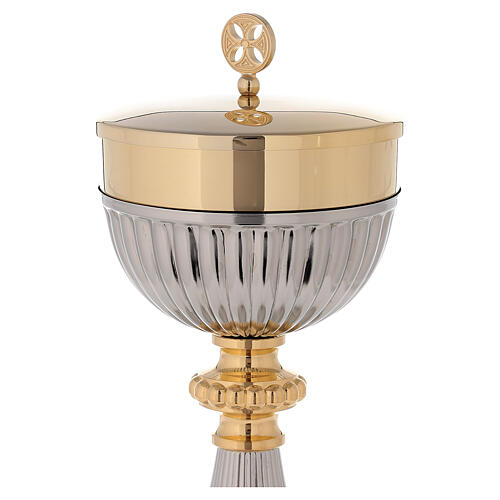 Bicoloured ciborium 24K gold plated brass 2