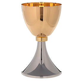 Calice e Pisside in ottone dorato 24K bicolore