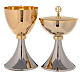 Chalice and Ciborium in 24K golden brass two-toned s1
