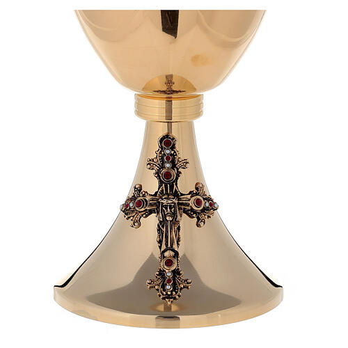 Jesus chalice and ciborium of 24k gold plated brass 5