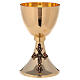 Jesus chalice and ciborium of 24k gold plated brass s2