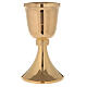 Chalice and ciborium of 24K gold plated brass grapes and leaves s2