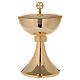 Chalice and ciborium of 24K gold plated brass grapes and leaves s4