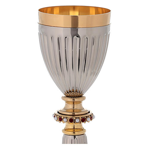 Travelling chalice and ciborium of 24K gold plated brass 3