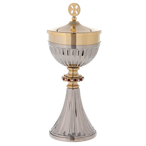 Travelling chalice and ciborium of 24K gold plated brass 4
