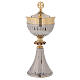 Travelling chalice and ciborium of 24K gold plated brass s4