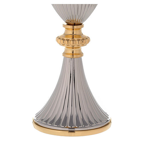 Gold plated brass chalice with silver-plated sub-cup and base 3