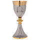 Chalice in gold plated brass with silver-plated base and cup s1