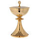 Chalice and Pyx in 24k polished golden brass with cast knot s4