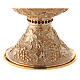 Ciborium of 24K gold plated brass with grapes and leaves s3