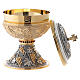 Brass ciborium antique silver and gold finish s4
