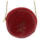 Paten case in real red leather monogram Christ gold 12 cm s1