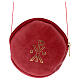 Paten case in real red leather monogram Christ gold 12 cm s1