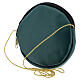 Green leather paten burse golden Chi-Rho 5 in s2