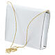 Paten burse 4x5 in real white leather s2