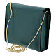 Paten bag 10x12 cm in green leather s2